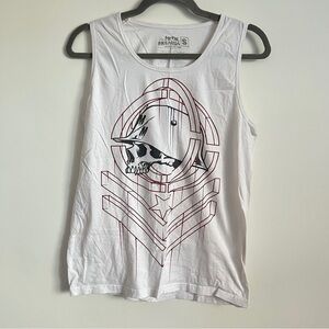 Metal Mulisha Boys Tank Top White Graphic Sleeveless Shirt-Youth Size Small